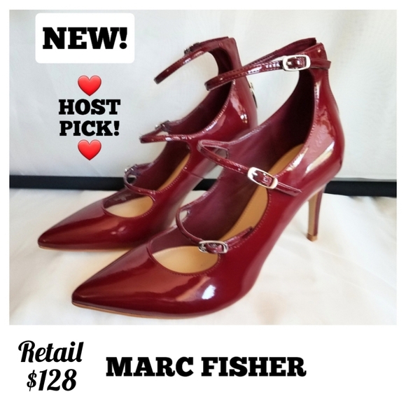 Marc Fisher Shoes - NEW Marc Fisher heels, Dark Red Patent leather